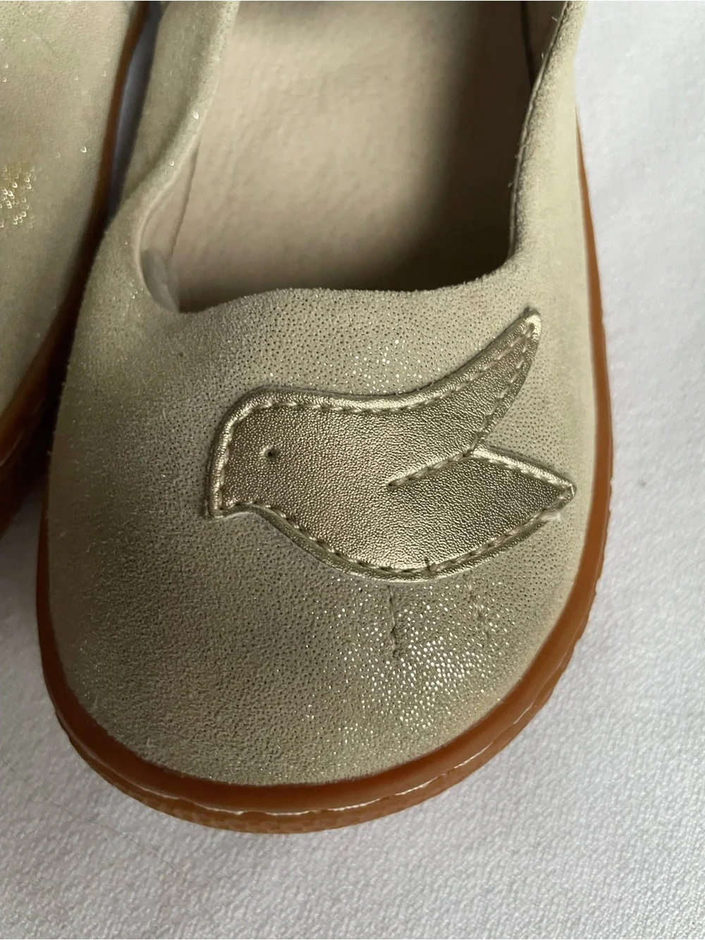 LIVIE & LUCA Shoes Pio Pio Mary Jane Shoes Flats Strap Sparkle Bird Appliqué